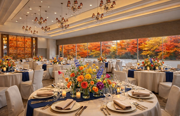 多様な人数に寄り添う優雅な演出